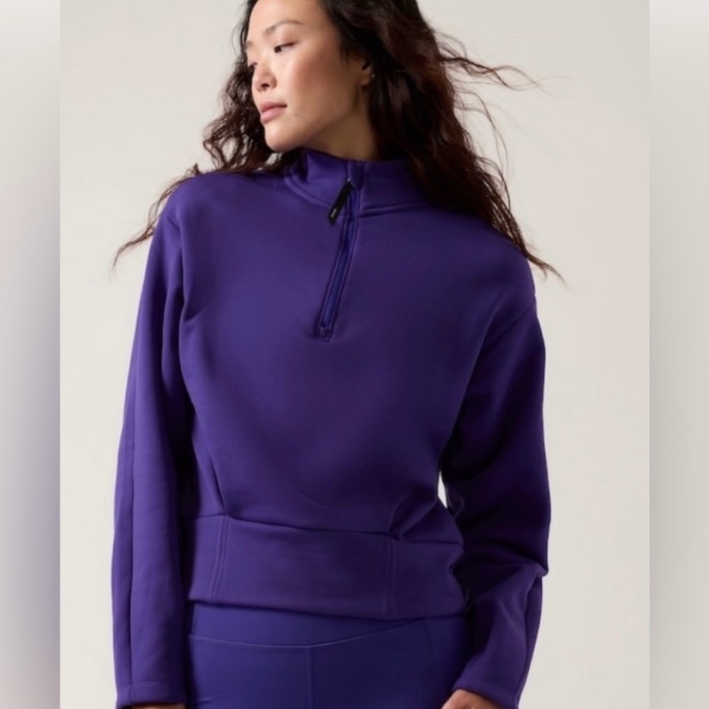 Women's Purple Half-Zip Top